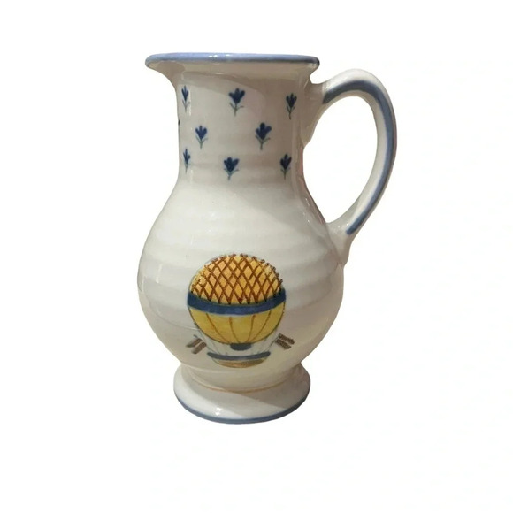 Prestige Place Hot Air Balloon Small Pitcher Provence Collection Japan 5.5" - Picture 2 of 3